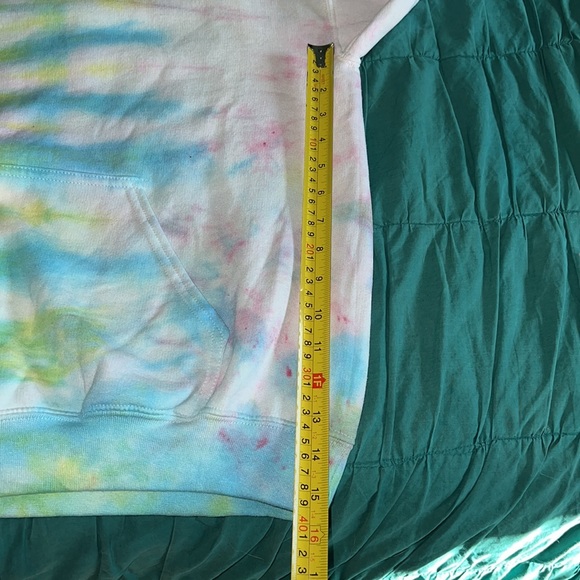 NWOT DANZY Rainbow Tie Dye Hoodie Size M - Picture 4 of 6